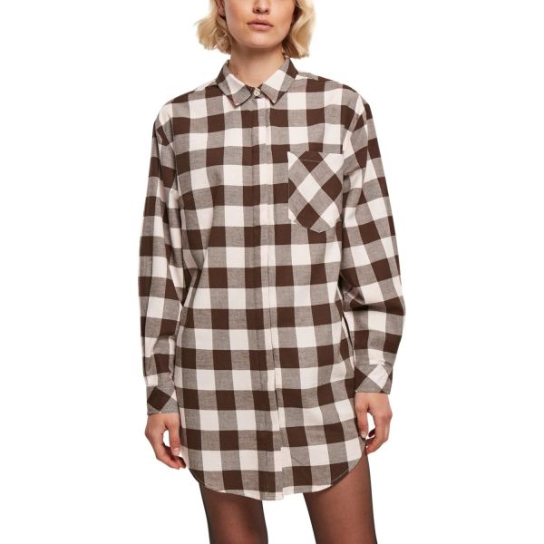 Bild von Urban Classics Ladies - Oversized Flanell Hemd Kleid