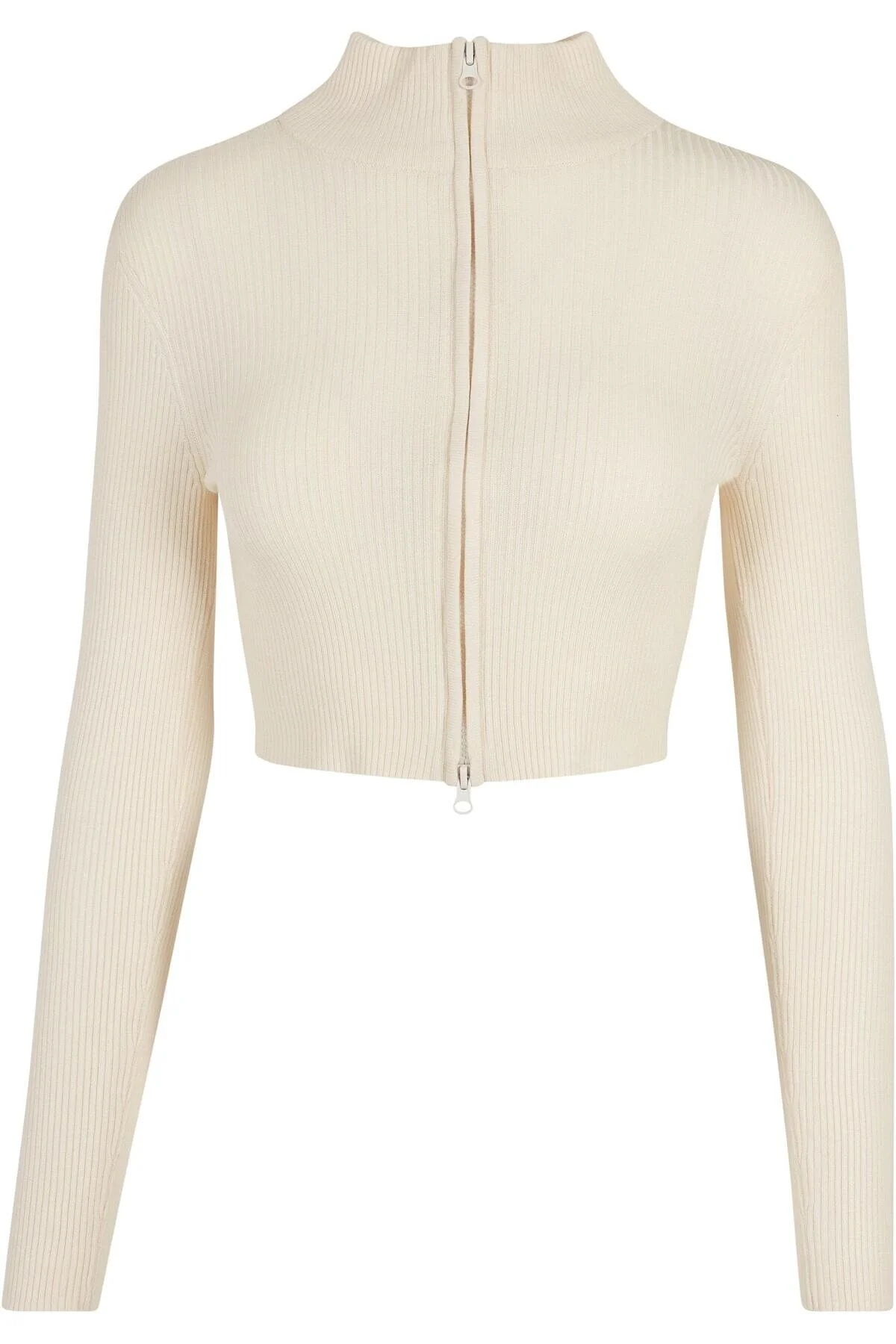 Bild von URBAN CLASSICS Cardigan Urban Classics Damen Ladies Cropped Rib Knit Zip Cardigan (1-tlg)