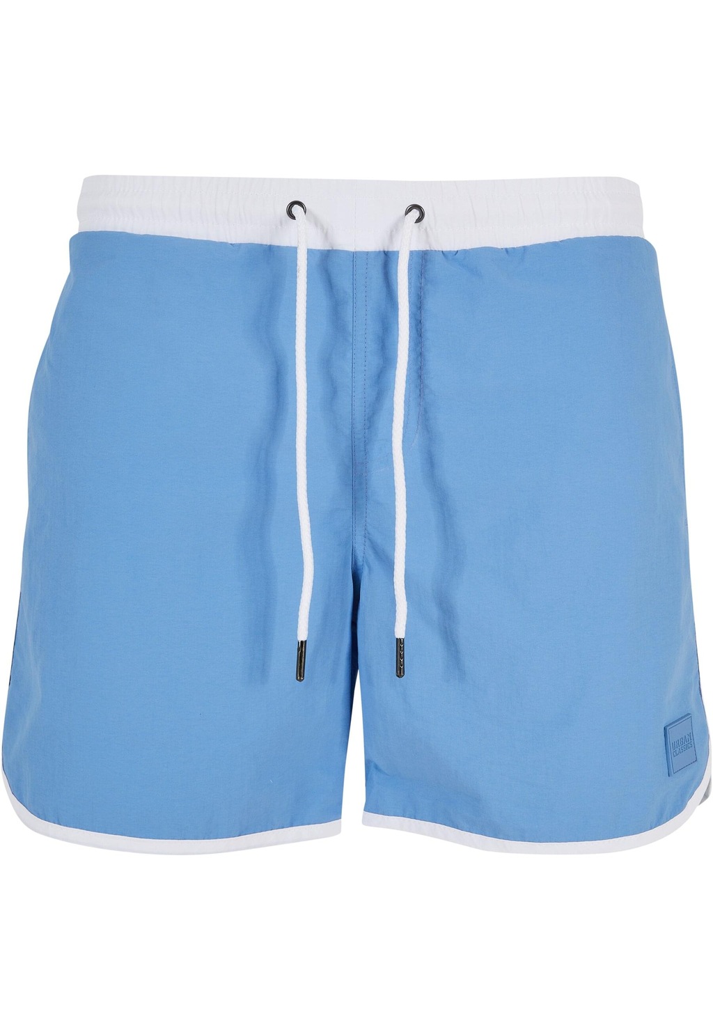 Bild von Urban Classics Herren Badehose Retro Swimshorts, Retro Badehose für Männer, mit Kordelzug, white/horizonblue, L