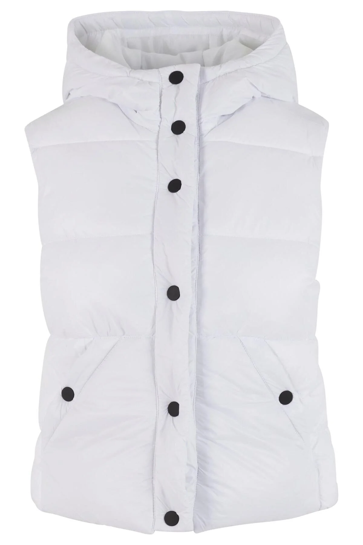 Bild von Urban Classics Glänzende Pufferweste Mit Kapuze Aus Recyceltem Material für Damen - XS
