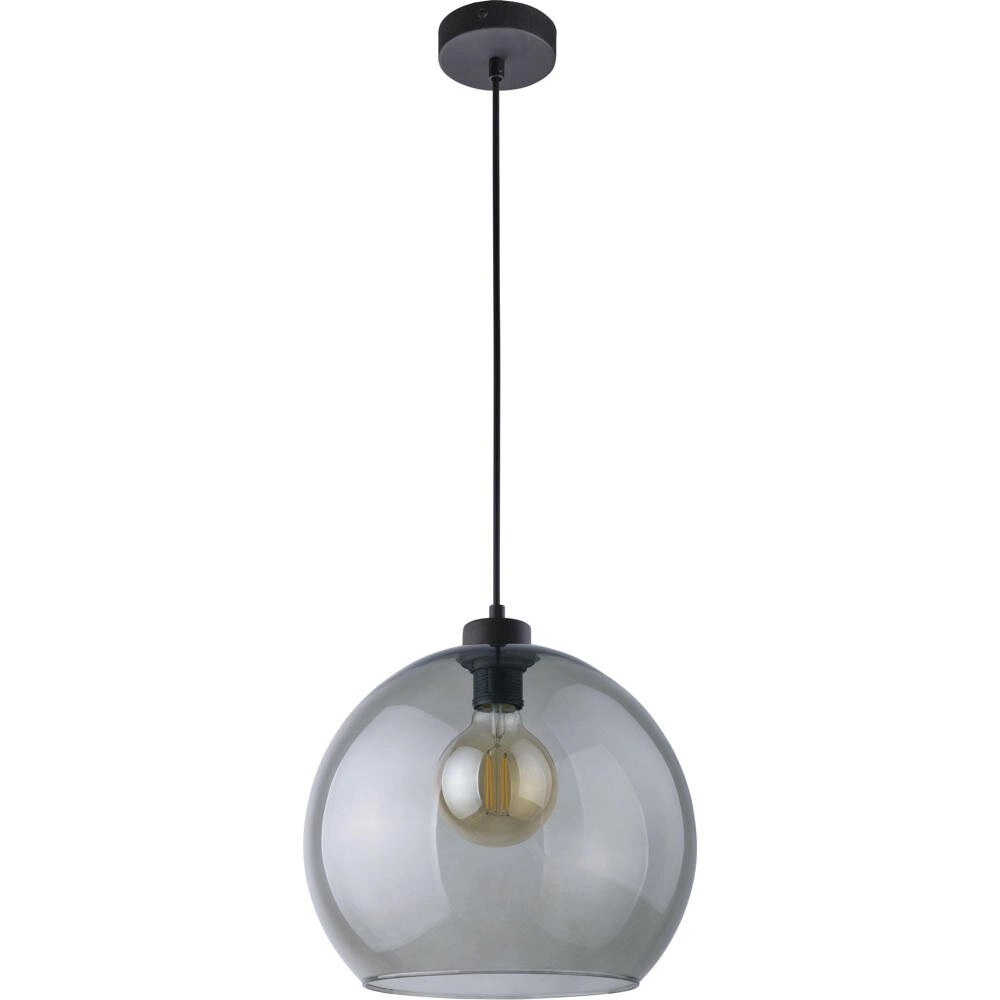 Bild von famlights | Pendelleuchte Zoe in Schwarz-transparent E27 1-flammig