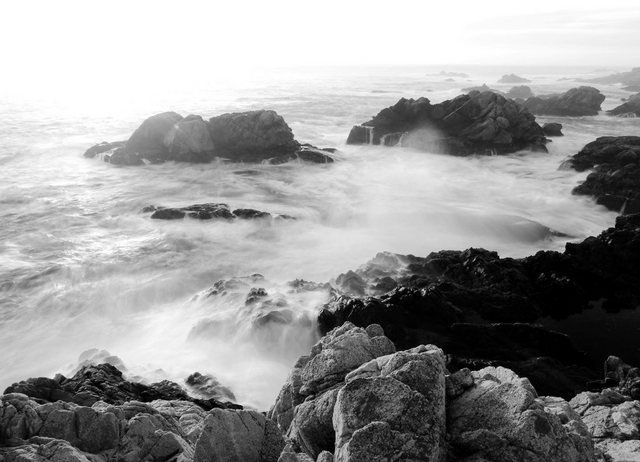 Bild von Papermoon Fototapete »Strand Schwarz & Weiß«