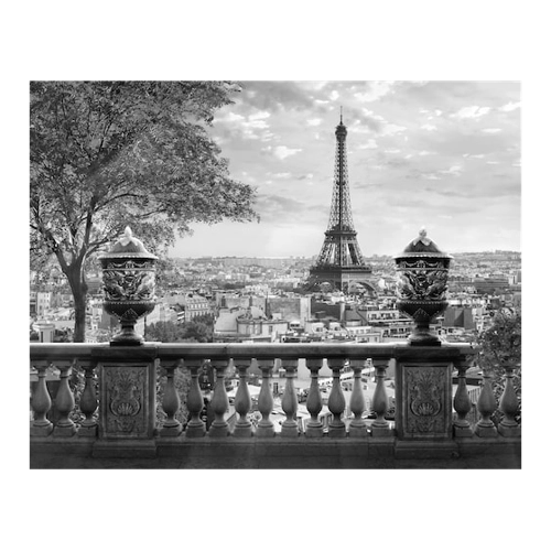 Bild von Papermoon Fototapete Paris Schwarz & Weiß