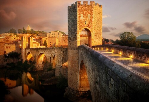Bild von Papermoon Fototapete »Burg Brücke«
