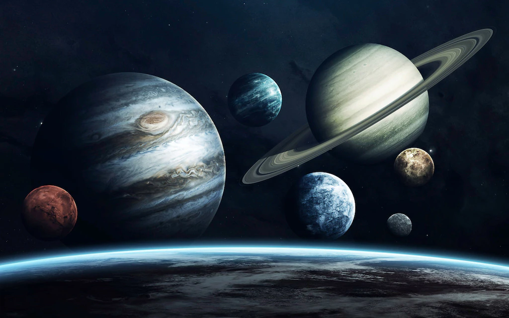 Bild von Papermoon Fototapete "Planeten"