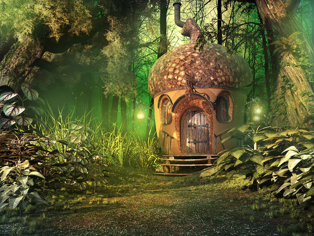 Bild von Papermoon Fototapete "Feenhaus"