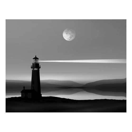 Bild von Papermoon Fototapete "Leuchtturm Schwarz & Weiß" im Test