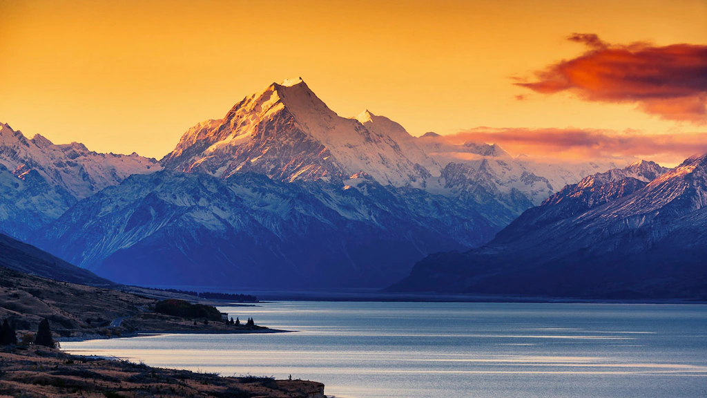 Bild von Papermoon Fototapete "See am Berg"