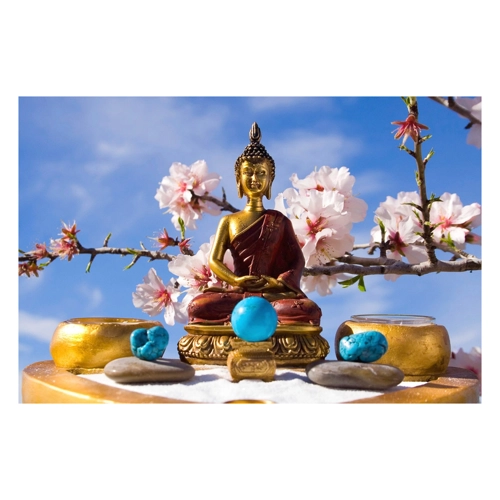 Bild von Papermoon Fototapete "Buddah Figur" – die perfekte Wandgestaltung für Ihr Zuhause