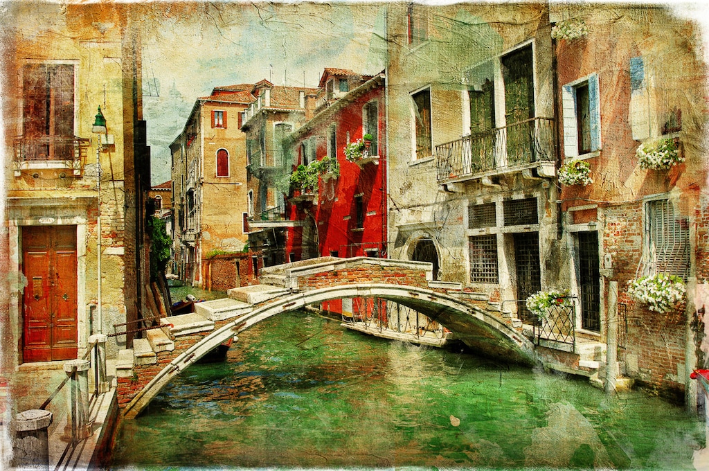 Bild von Papermoon Fototapete "Venedig Gemälde"