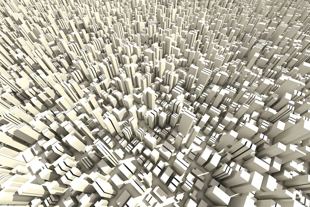 Bild von Papermoon Fototapete "Stadt Abstrakt"