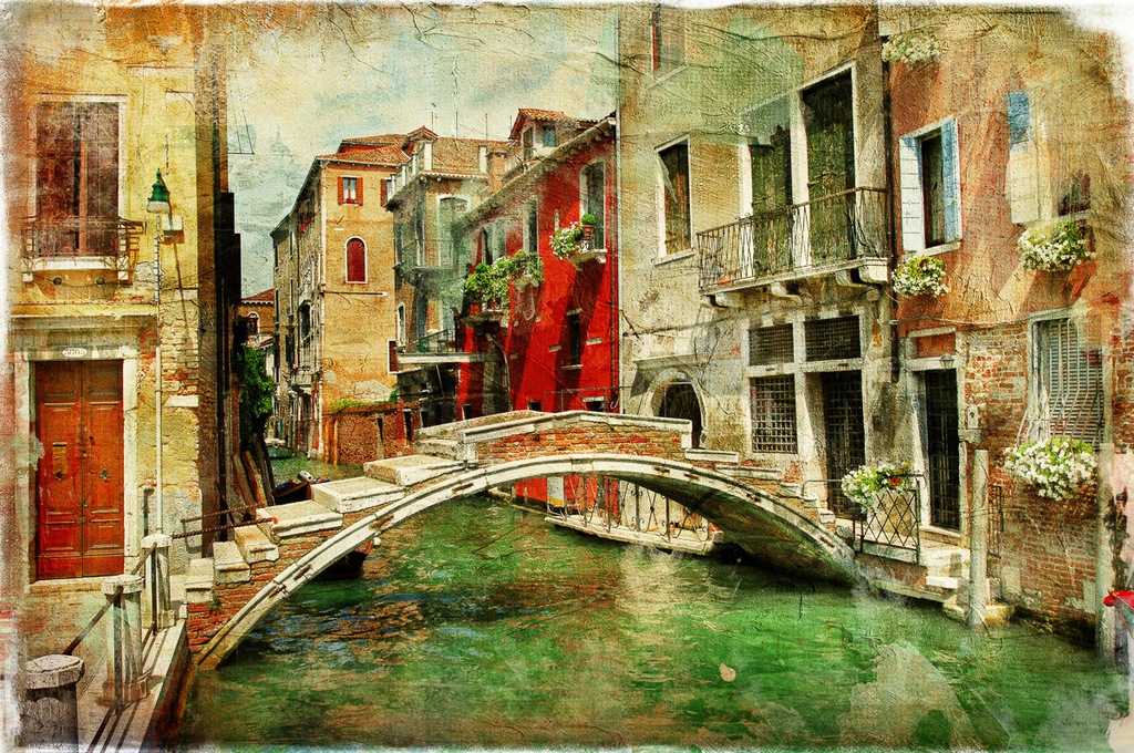 Bild von Papermoon Fototapete "Venedig Gemälde"