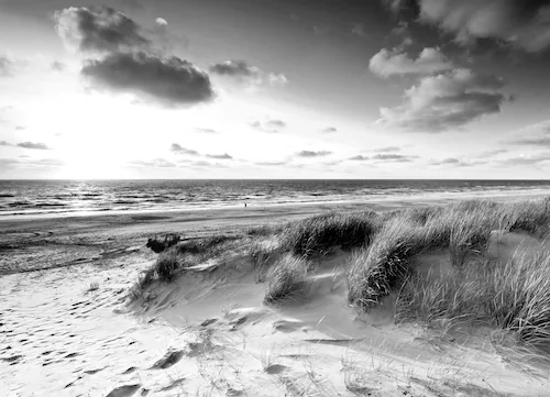 Bild von Papermoon Fototapete "Strand Schwarz & Weiß"