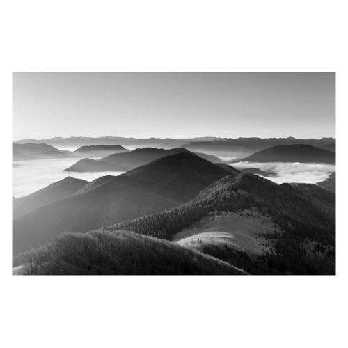 Bild von Papermoon Fototapete "Landschaft Schwarz & Weiß" – Kunst für Ihre Wände