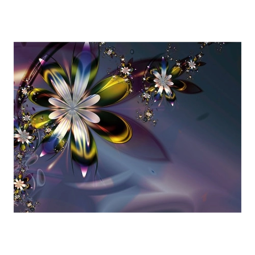 Bild von Papermoon Fototapete »Abstrakt Blumen«