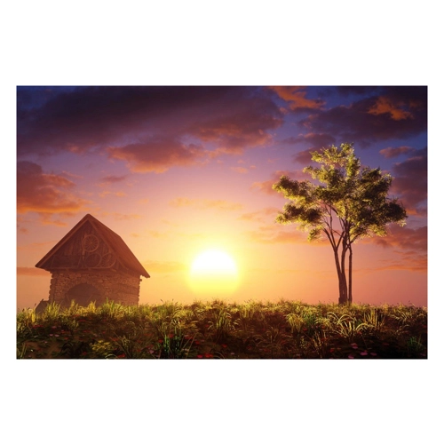 Bild von Papermoon Fototapete Haus mit Baum