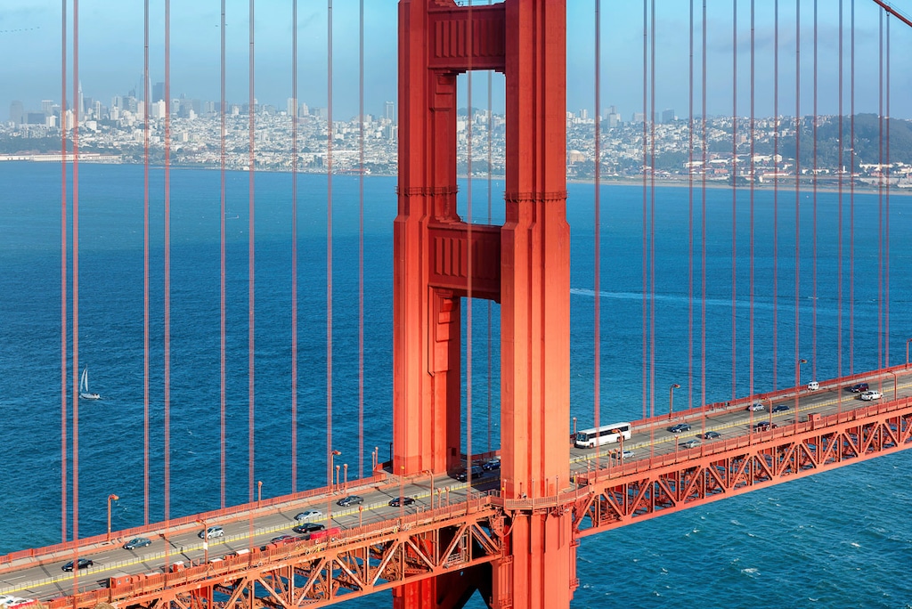 Bild von Papermoon Fototapete "Golden Gate Bridge"