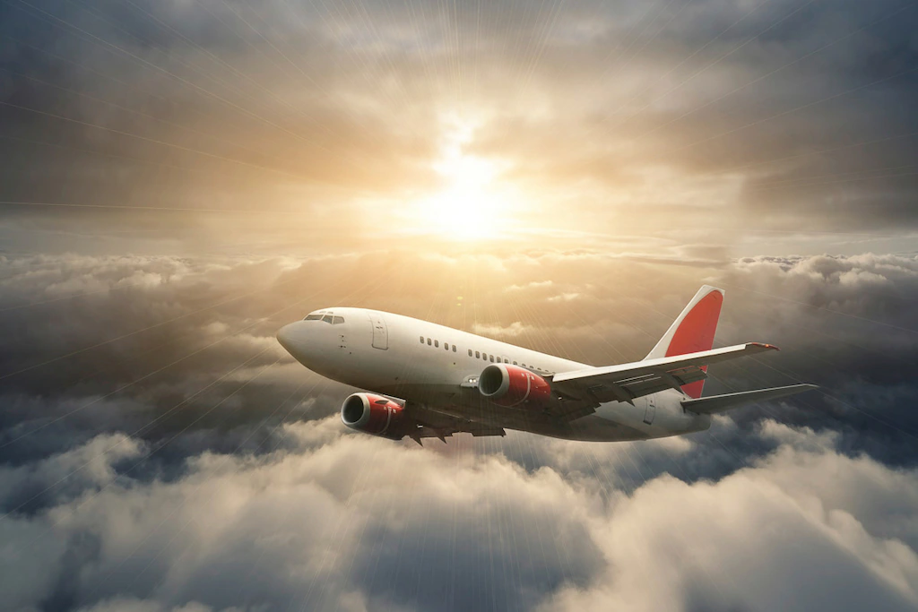 Bild von Papermoon Fototapete "Flugzeug im Himmel"