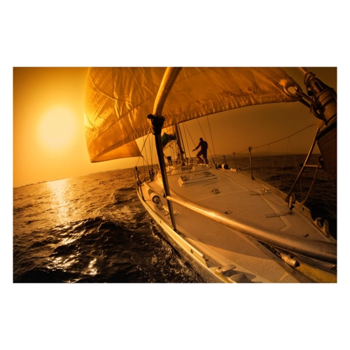 Bild von Papermoon Fototapete "Sonnenuntergang Segeln"