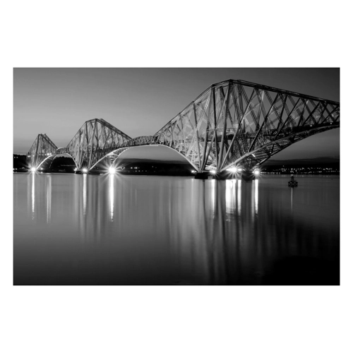 Bild von Papermoon Fototapete VLIES-Tapete Premium "Brücke Schwarz & Weiß"