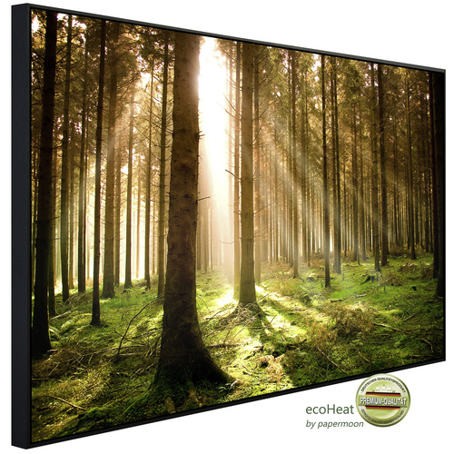 Bild von papermoon Infrarotheizung »EcoHeat - Herbstkiefernwald«, Matt-Effekt - bunt