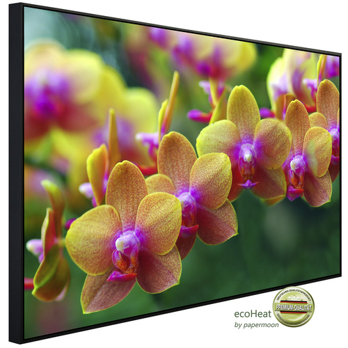 Bild von papermoon Infrarotheizung »EcoHeat - Goldene Orchideen«, Matt-Effekt - bunt