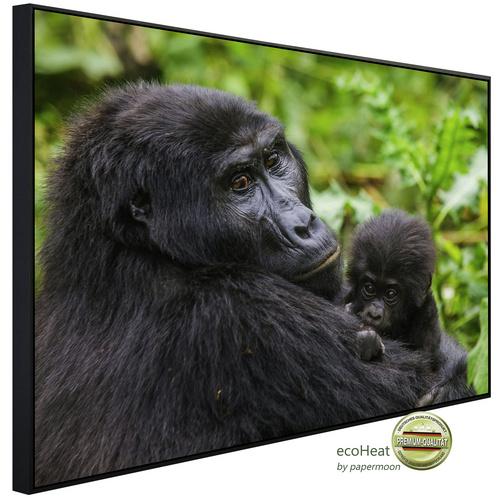 Bild von papermoon Infrarotheizung »EcoHeat - Gorilla mit Baby«, Matt-Effekt - bunt