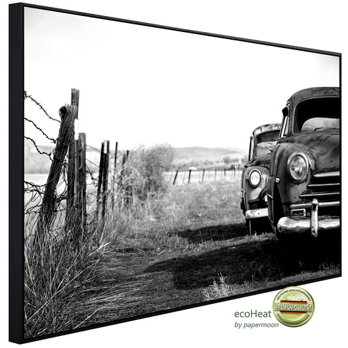 Bild von papermoon Infrarotheizung »EcoHeat - Autos Schwarz + Weiss«, Matt-Effekt - bunt