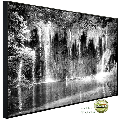 Bild von papermoon Infrarotheizung »EcoHeat - Wasserfall Schwarz + Weiss«, Matt-Effekt - bunt