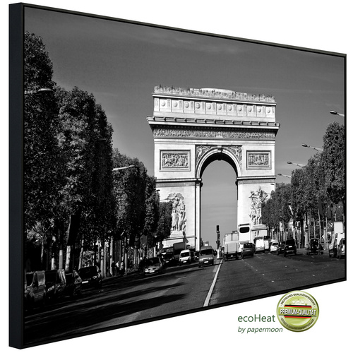 Bild von papermoon Infrarotheizung »EcoHeat - Paris Schwarz + Weiss«, Matt-Effekt - bunt