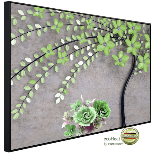Bild von papermoon Infrarotheizung »EcoHeat - Baum mit Blumen«, Matt-Effekt - bunt