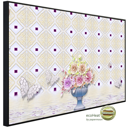 Bild von papermoon Infrarotheizung »EcoHeat - Abstrakt mit Blumen«, Matt-Effekt - bunt