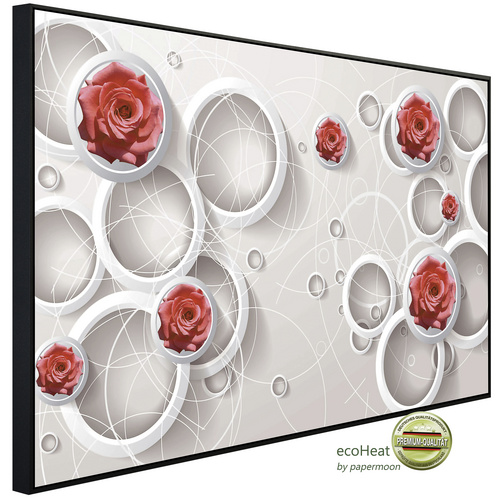 Bild von papermoon Infrarotheizung »EcoHeat - Muster mit Rosen «, Matt-Effekt - bunt