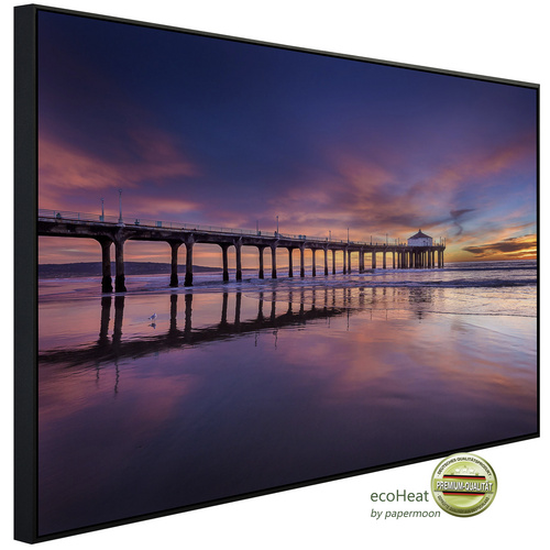 Bild von papermoon Infrarotheizung »EcoHeat - Pier bei Sonnenuntergang«, Matt-Effekt - bunt