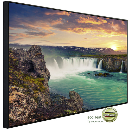 Bild von papermoon Infrarotheizung »EcoHeat - Godafoss Wasserfall Island«, Matt-Effekt - bunt