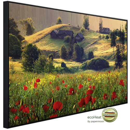 Bild von papermoon Infrarotheizung »EcoHeat - Neblige Sommerlandschaft«, Matt-Effekt - bunt