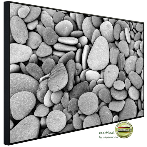 Bild von papermoon Infrarotheizung »EcoHeat - Steine Schwarz + Weiss«, Matt-Effekt - bunt