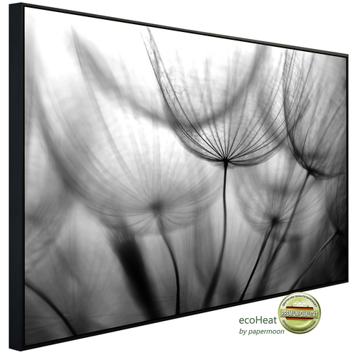 Bild von papermoon Infrarotheizung »EcoHeat - Blumen Schwarz + Weiss«, Matt-Effekt - bunt