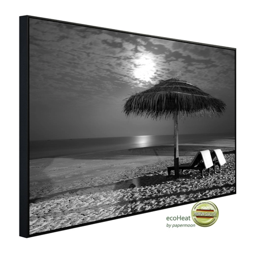 Bild von papermoon Infrarotheizung »EcoHeat - Strand Schwarz + Weiss«, Matt-Effekt