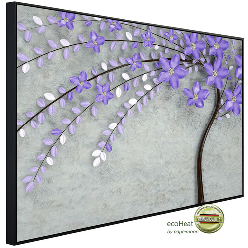 Bild von papermoon Infrarotheizung »EcoHeat - Lila Baum«, Matt-Effekt - bunt