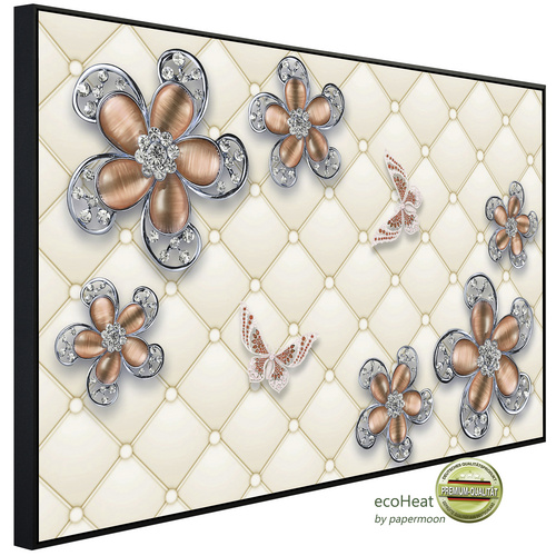 Bild von papermoon Infrarotheizung »EcoHeat - Muster mit Blumen + Schmetterl.«, Matt-Effekt - bunt