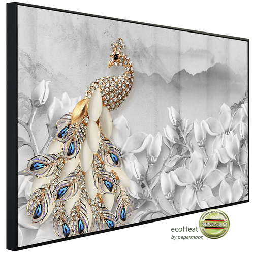 Bild von papermoon Infrarotheizung »EcoHeat - Muster Pfau«, Matt-Effekt - bunt