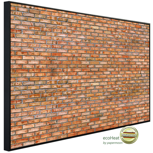 Bild von papermoon Infrarotheizung »EcoHeat - Ziegelwand«, Matt-Effekt - bunt