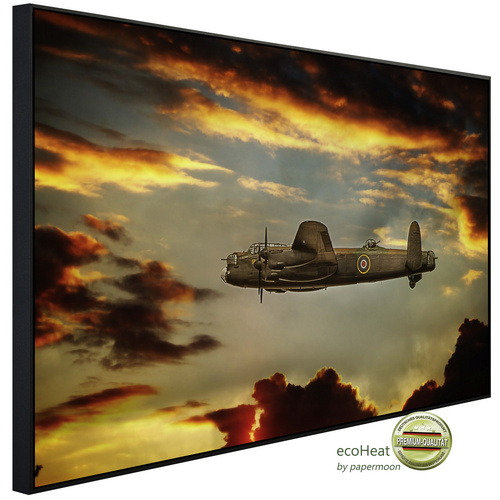 Bild von papermoon Infrarotheizung »EcoHeat - Lancaster Bomber«, Matt-Effekt - bunt