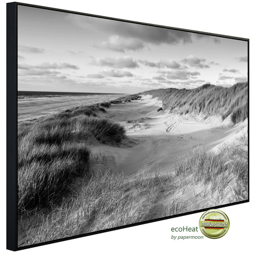 Bild von papermoon Infrarotheizung »EcoHeat - Strand Schwarz + Weiss«, Matt-Effekt - bunt