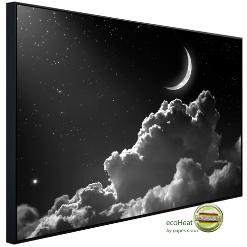 Bild von papermoon Infrarotheizung »EcoHeat - Nachthimmel Schwarz + Weiss«, Matt-Effekt - bunt