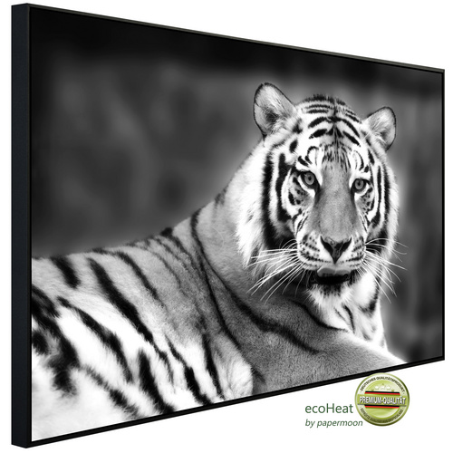 Bild von papermoon Infrarotheizung »EcoHeat - Tiger Schwarz + Weiss«, Matt-Effekt - bunt