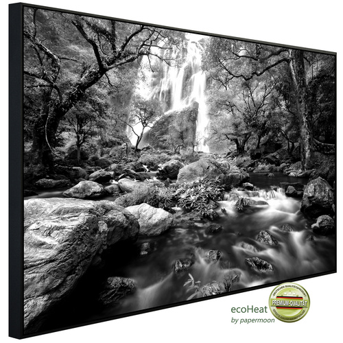 Bild von papermoon Infrarotheizung »EcoHeat - Wasserfall im Wald«, Matt-Effekt - bunt