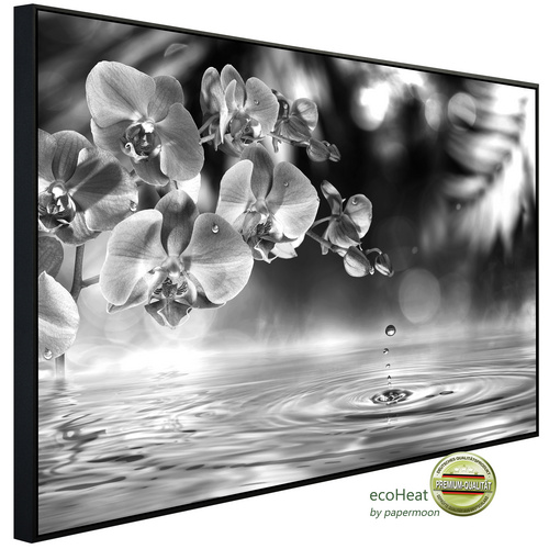 Bild von papermoon Infrarotheizung »EcoHeat - Blume Schwarz + Weiss«, Matt-Effekt - bunt
