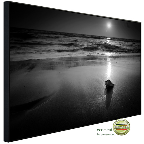 Bild von papermoon Infrarotheizung »EcoHeat - Strand Schwarz + Weiss«, Matt-Effekt - bunt